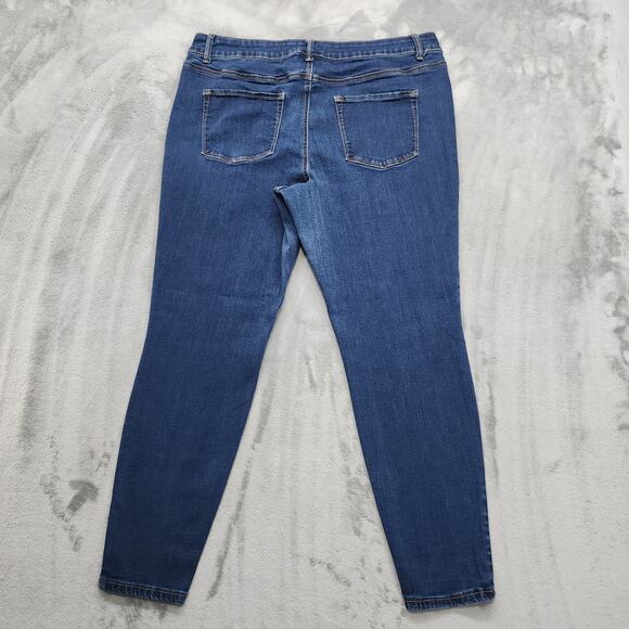 Maurices Jeans Womens 20W Blue Dark Wash High Rise Jegging Stretch Denim Skinny - Picture 3 of 11
